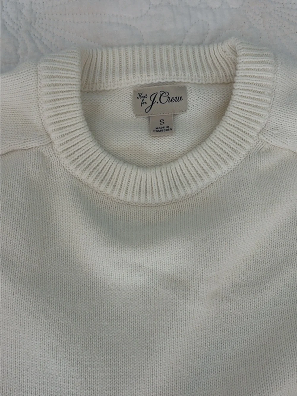 J. Crew Men’s Crewneck Sweater in Off-White/Cream